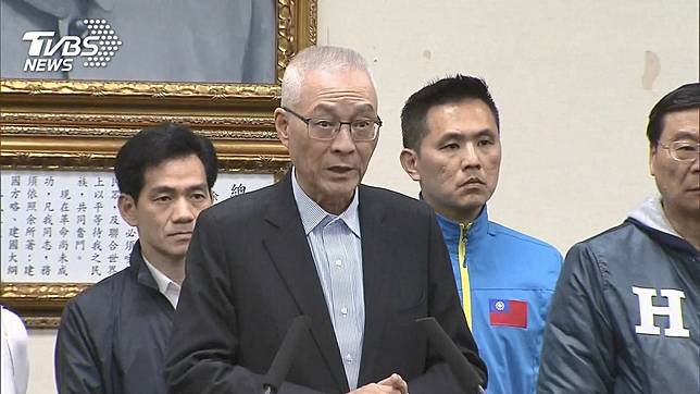 國民黨主席吳敦義辭去黨主席一職。(圖／TVBS)