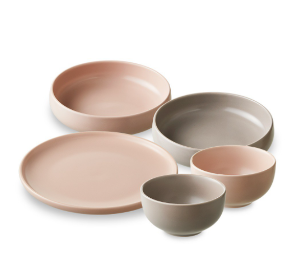 樂扣樂扣莫蘭迪陶瓷餐盤5件組