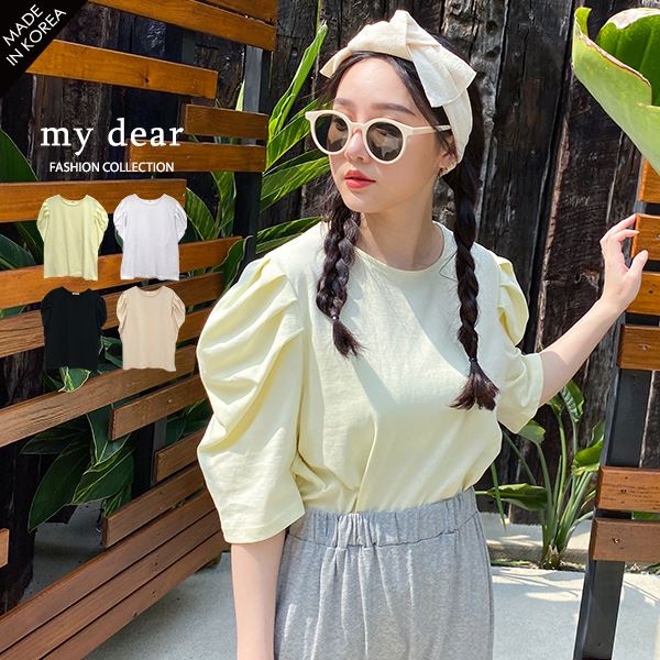 040305♦ 立體公主袖/圓領設計