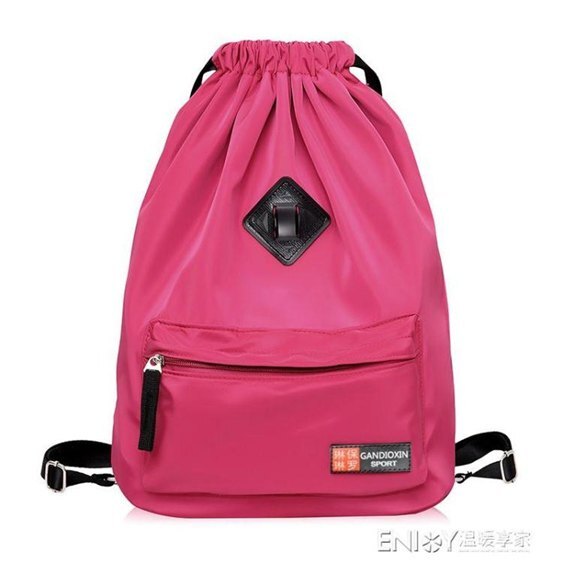 束口袋抽繩後背包男女戶外旅行運動健身簡易摺疊學生書包防水背包