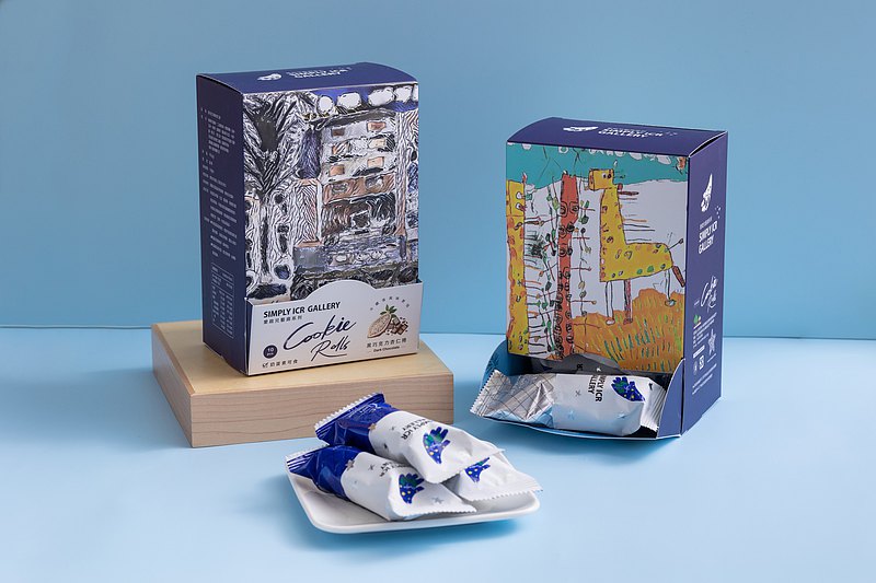 【多入優惠/箱裝免運】愛啟兒藝廊 藝想動物星 巧克力杏仁捲禮盒