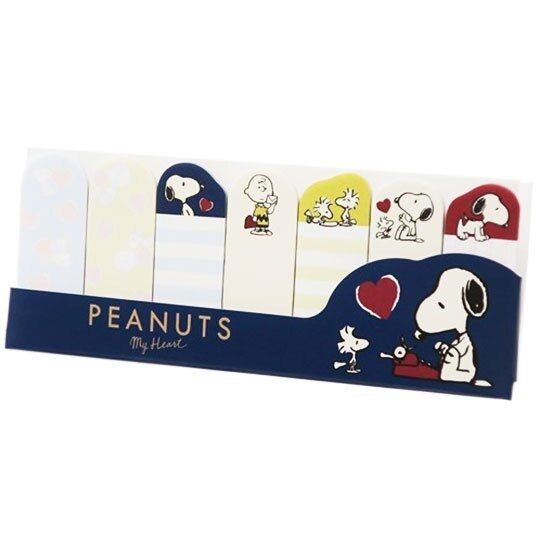 〔小禮堂〕史努比 日製造型自黏標籤貼《深藍.打字機》便利貼.便條紙.書籤貼 4991277-23202