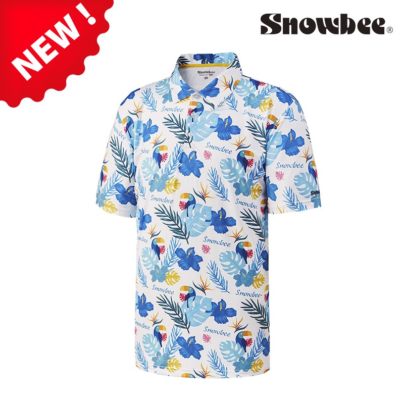 Snowbee Golf 男士度假風大嘴鳥短袖Polo衫