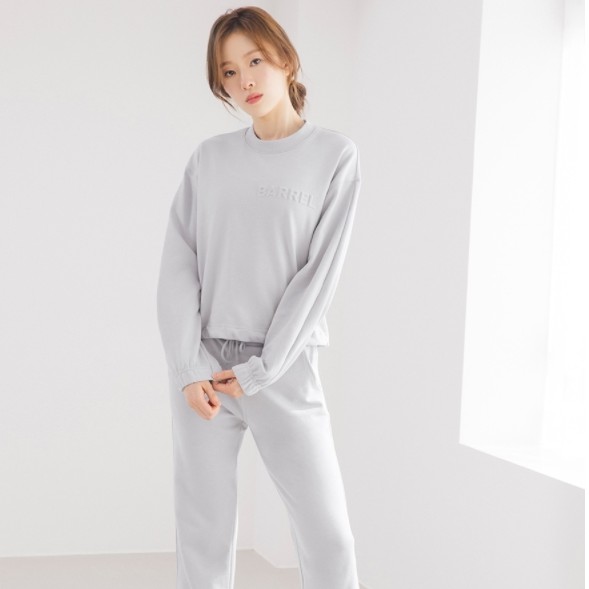 Barrel Fit系列 寬鬆款 束帶運動長袖上衣 瑜珈上衣 瑜珈服_3色