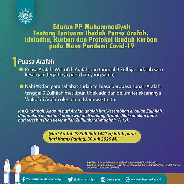 Niat Puasa Arafah Sebelum Idul Adha 2020 Ketahui Keutamaannya Merdeka Com Line Today