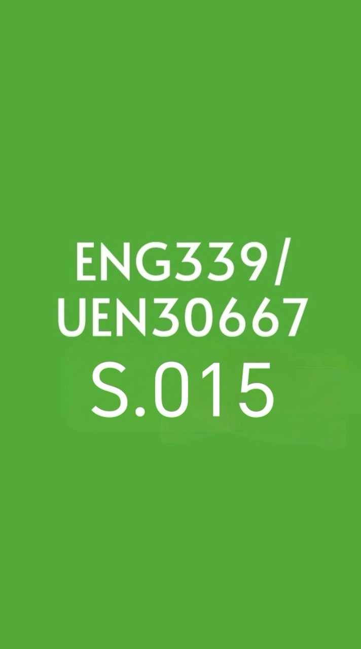 ENG339/UEN30667 S.015