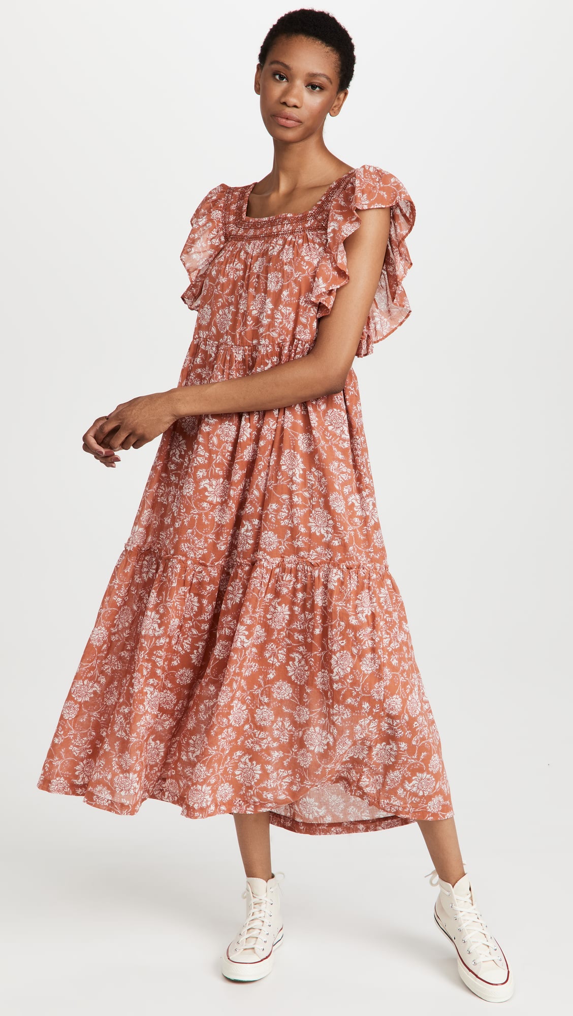 Free People Bonita Printed Midi Dress