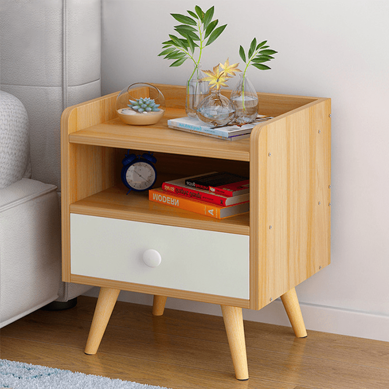 收納床頭櫃雙抽屜(床頭櫃 床頭收納櫃 收納櫃 置物櫃 抽屜櫃)，限時破盤再打78折！