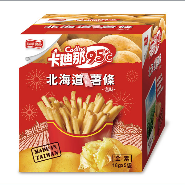 低溫真空工法製成►嚴選食材，香脆口感►經典鹽味，一口接一口►大人小孩都喜歡的零食→點我看✩5盒組✩平均58/盒★卡迪那95℃薯條系列★→【鹽味】→【海苔】→【地瓜條】→【松露】→【黑胡椒】→【檸檬烤雞