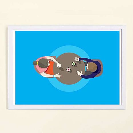 特賣↘【摩達客】西班牙知名插畫家Judy Kaufmann藝術創作海報掛畫裝飾畫-喝