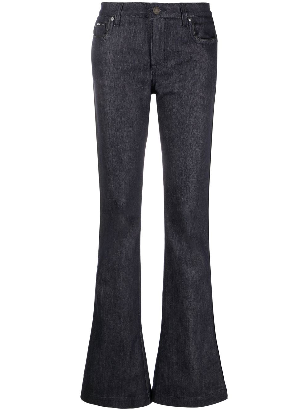 TOM FORD - mid-rise flared jeans - women - Spandex/Elastane/Polyester/Cotton/Cotton/Lamb Skin - 26 - Blue