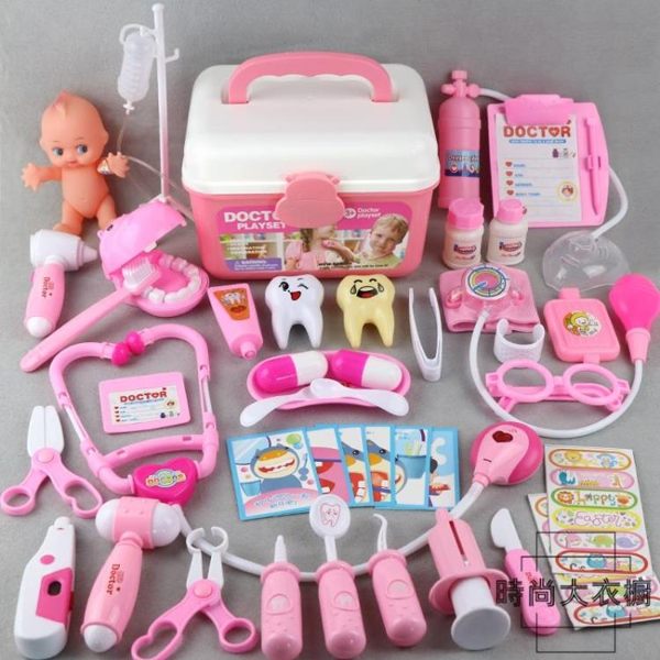 仿真小醫生玩具套裝家家酒兒童醫療箱打針【時尚大衣櫥】