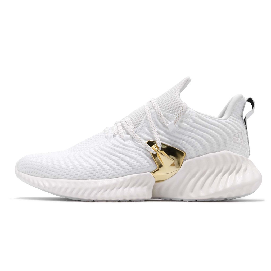 adidas 慢跑鞋 AlphaBounce Instinct M 白 金 襪套式 男鞋 EE7613 【ACS】