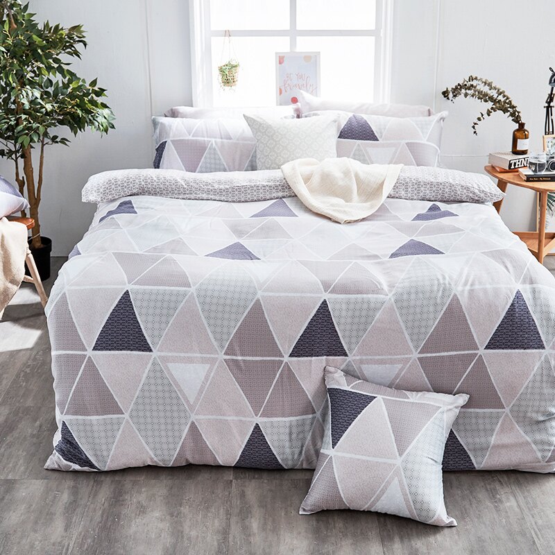 床包兩用被套組 / 雙人加大-100%天絲【北歐菱線】60支天絲 含兩件枕套 戀家小舖 好窩生活節