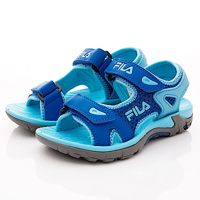 FILA頂級童鞋 運動風涼鞋款 FO30T-333藍(中小童段)