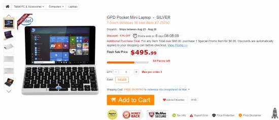 Laptop Terkecil di Dunia Mulai Dijual