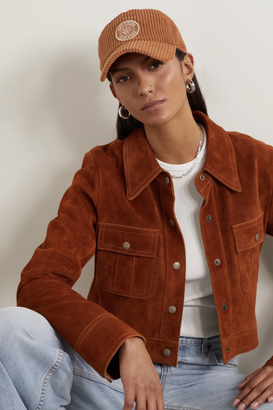 RAG & BONE Avery appliquéd recycled-corduroy baseball cap