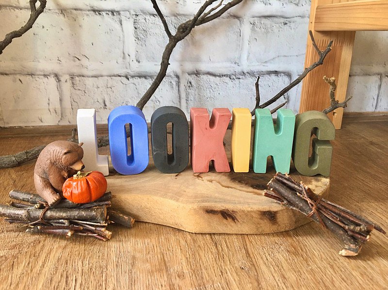 水泥英文字｜【水泥字】 Special Word ,Simple life. 裝飾小物