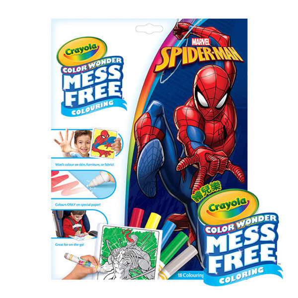 小饅頭** 美國crayola 繪兒樂 神彩著色套裝-蜘蛛人(紙盒) 071662146030