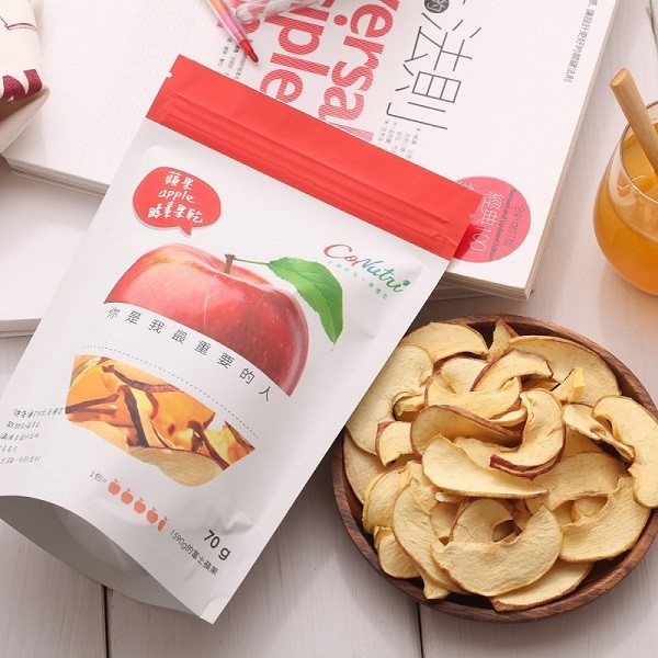 ◆重量/容量：70公克/袋 ◆成分：蘋果 ◆產地：台灣 ◆有效期限：未拆封9個月(詳見外袋標示) ◆食用方式：拆開即食，拆封後請盡快食用完畢