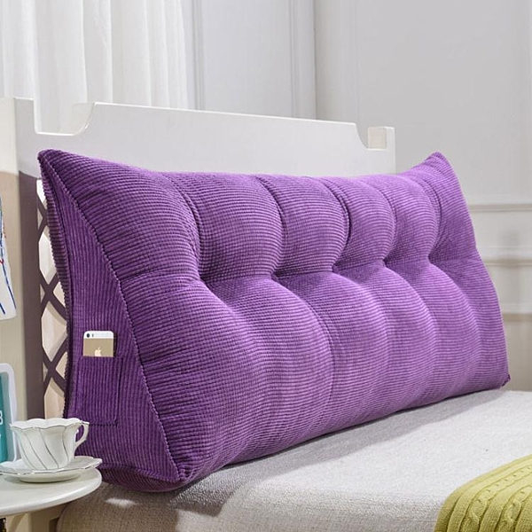 抬腿枕三角靠墊 榻榻米靠枕 雙人床頭軟包 床上大靠枕 床靠背 可拆洗