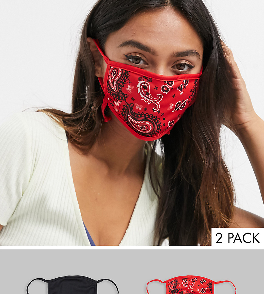 Face covering multipack by Skinnydip Exclusive to ASOS Pack of two Plain and printed designs Adjusta