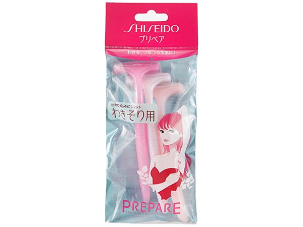 SHISEIDO 資生堂~PREPARE T型美體刀(腋下專用)3入【D835676】，還有更多的日韓美妝、海外保養品、零食都在小三美日，現在購買立即出貨給您。