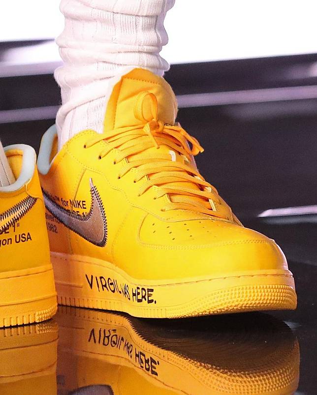 LeBron James Wore The Off-White x Nike Air Force 1 University Gold Last  Night •