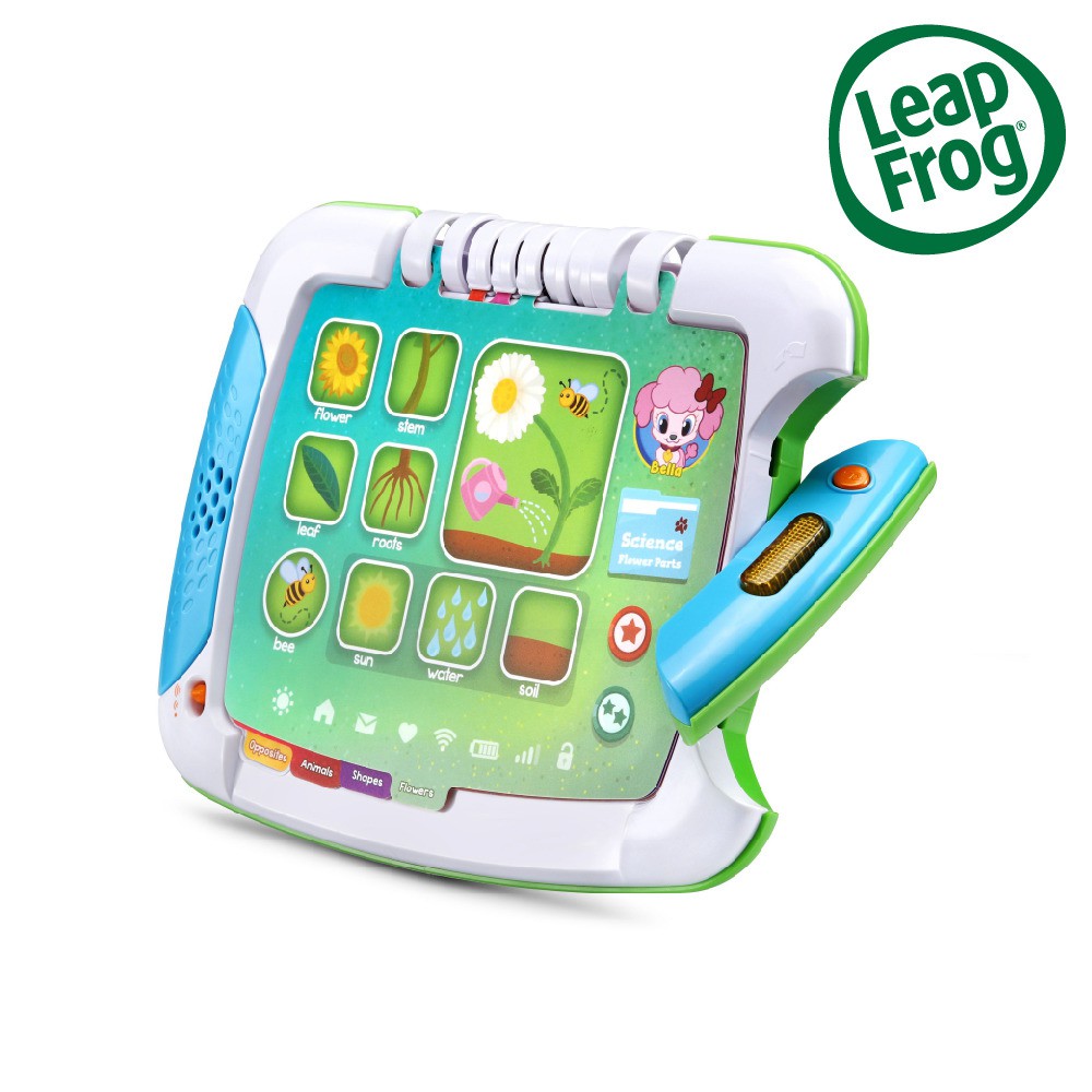 6020160100164美國 LeapFrog 二合一觸控學習平板商品特色：內容是寵物狗幼犬的六個小故事，每頁包括14個以上的互動區域。可轉動手柄切換側面和學習模式。六頁的互動內容，可學習形狀，數字