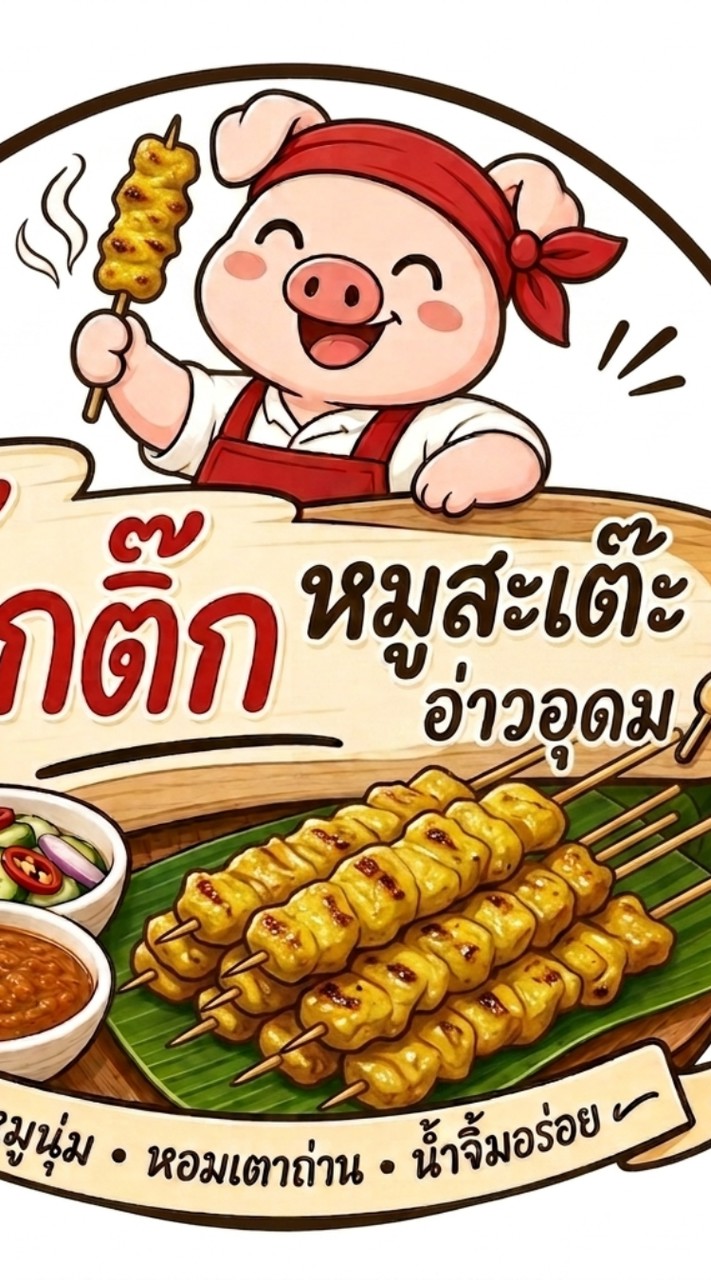 ตุ๊กติ๊ก หมูสะเต๊ะ 🐽 (อ่าวอุดม)