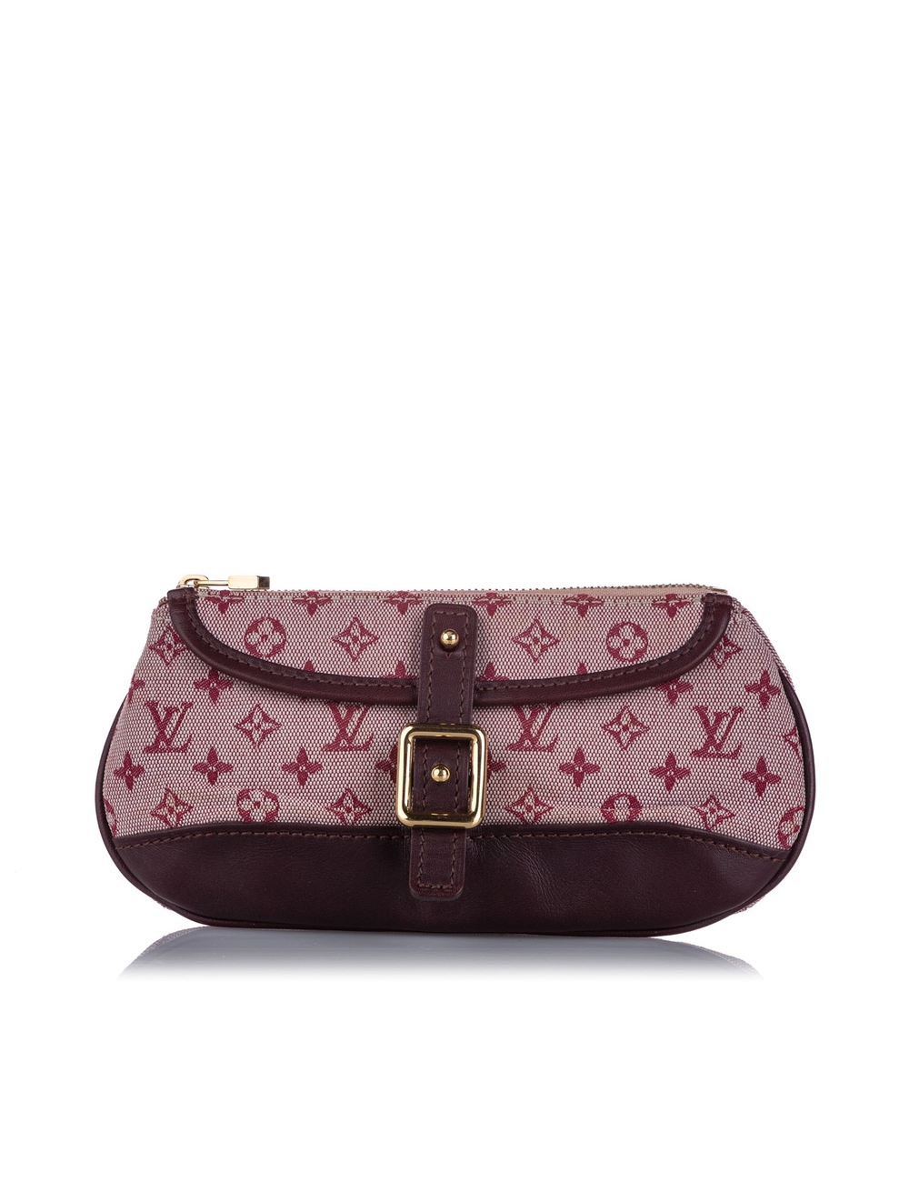 The Anne Sophie Pouch features a canvas body, a front buckle detail, and a top zip closure. Serial: 