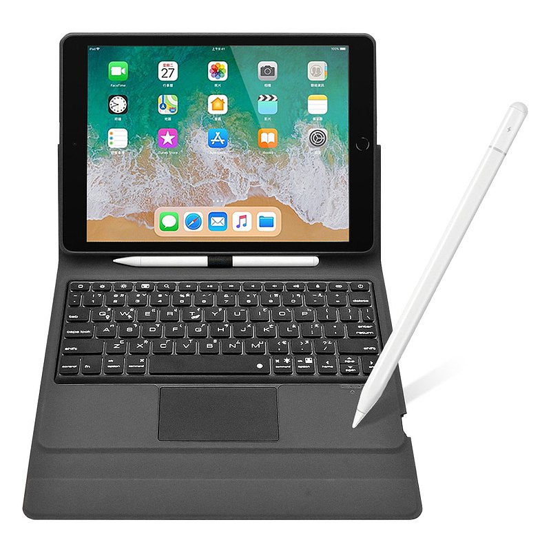 (iPad周邊福袋)10.2吋鍵盤保護套F13+Green Pen 主動式觸控筆AP3