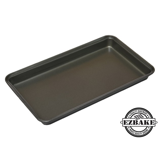 品牌：EZBAKE®健康烤盤【布朗尼烤盤】：布朗尼烤盤，較34cm摺邊布朗尼烤盤小及淺，適合製作較小份量的布朗尼巧克力蛋糕及烤餅乾。使用美國華福(Whitford)的Xylan不沾漆。Whitford