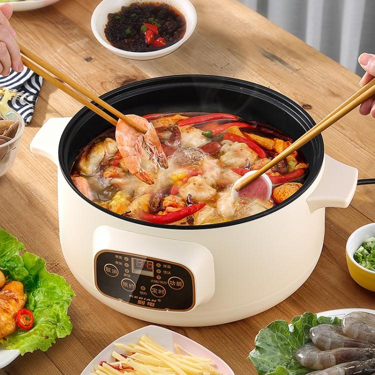 快煮鍋電小炒鍋宿舍用鍋學生鍋電鍋多功能家用炒菜煮飯一體電煮鍋2-3人4