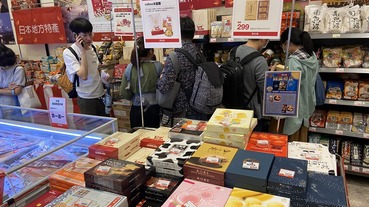 新光三越日本商品展，各種日本人氣伴手禮和小吃，還有福砂屋跟Press Butter Sand快閃店