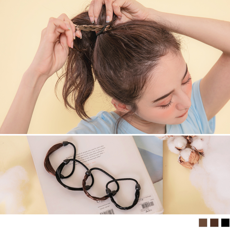 運用光滑的髮絲做為編髮髮圈， 讓你從細緻的小細節都散發雅緻魅力， 兩種款式能做選擇， 便利的使用方式，不論自行配戴或幫家中小寶貝點綴造型都好看呦~ ************** 小提醒： *本商品不列