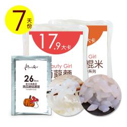 ◎三省降卡路里1天3餐飲食計畫|◎|◎品牌:樂活e棧種類:麵/飯/油飯主要食材:麵食風味:台式口味:不辣份數/規格:7天份保存方式:常溫請置陰涼處保存期限:蒟蒻麵/醬包：1年。濃湯：3年食品業者登錄字