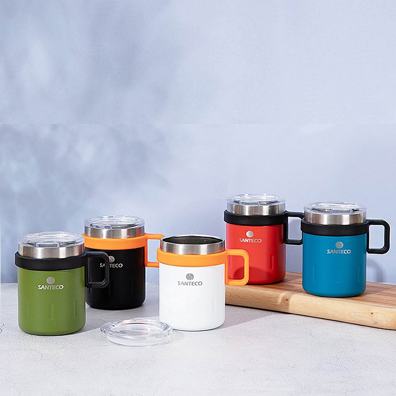 SANTECO KEMI 馬克杯 350ml | 雙層真空 保溫 保冷 5色可選擇