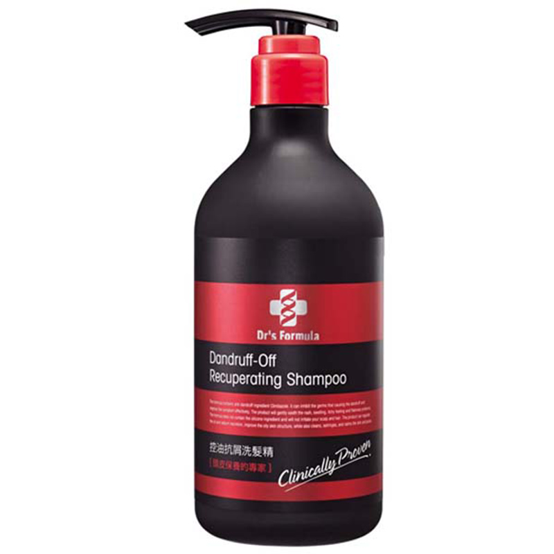 Dr’s Formula控油抗屑洗髮精頭皮保養的專家維持健康的頭皮是讓頭髮真正美麗的關鍵●運用來自橄欖葉之「齊墩果酸」及「綠花恩南番荔枝精華」，能抑制頭皮油脂分泌，減低出油量，維持頭皮暢快清新與潔淨。