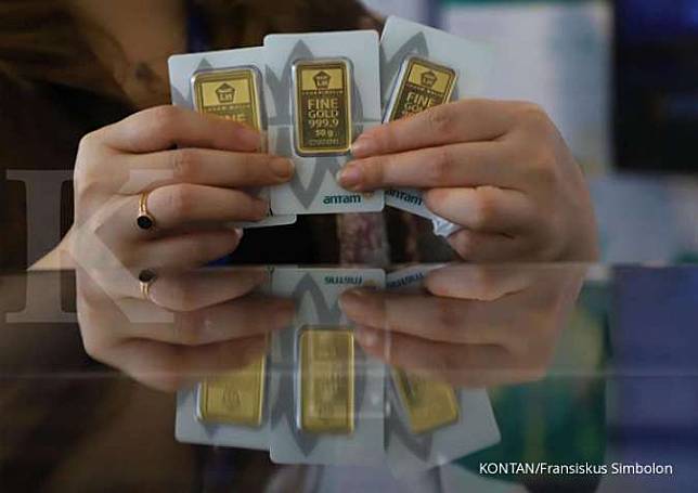 Harga Emas 24 Karat Antam Hari Ini Turun Rp 4 000 Per Gram Selasa 14 April 2020 Kontan Co Id Line Today