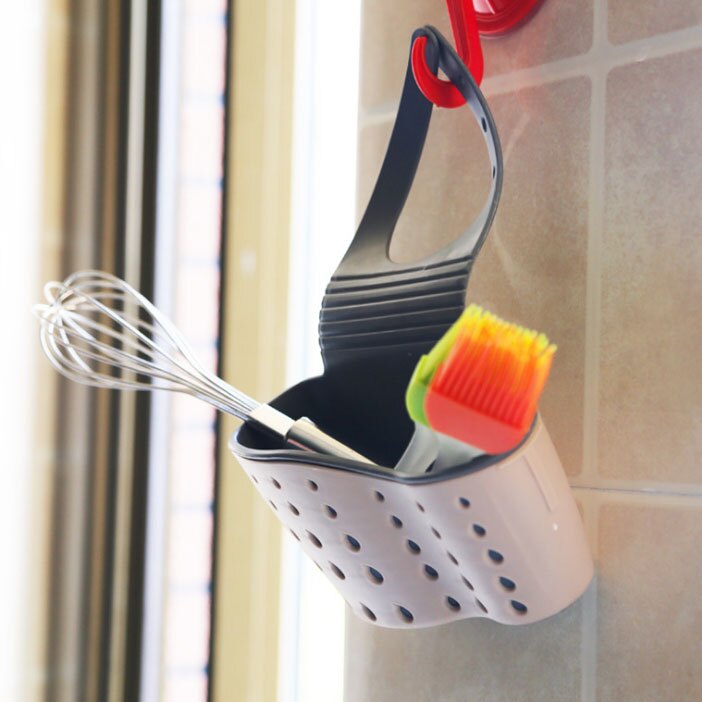 加厚雙層水槽掛袋【NF253】居家必備 加厚款 雙層水槽掛袋 水槽瀝水籃 收納掛籃 瀝水架 廚餘架 肥皂架 菜瓜布