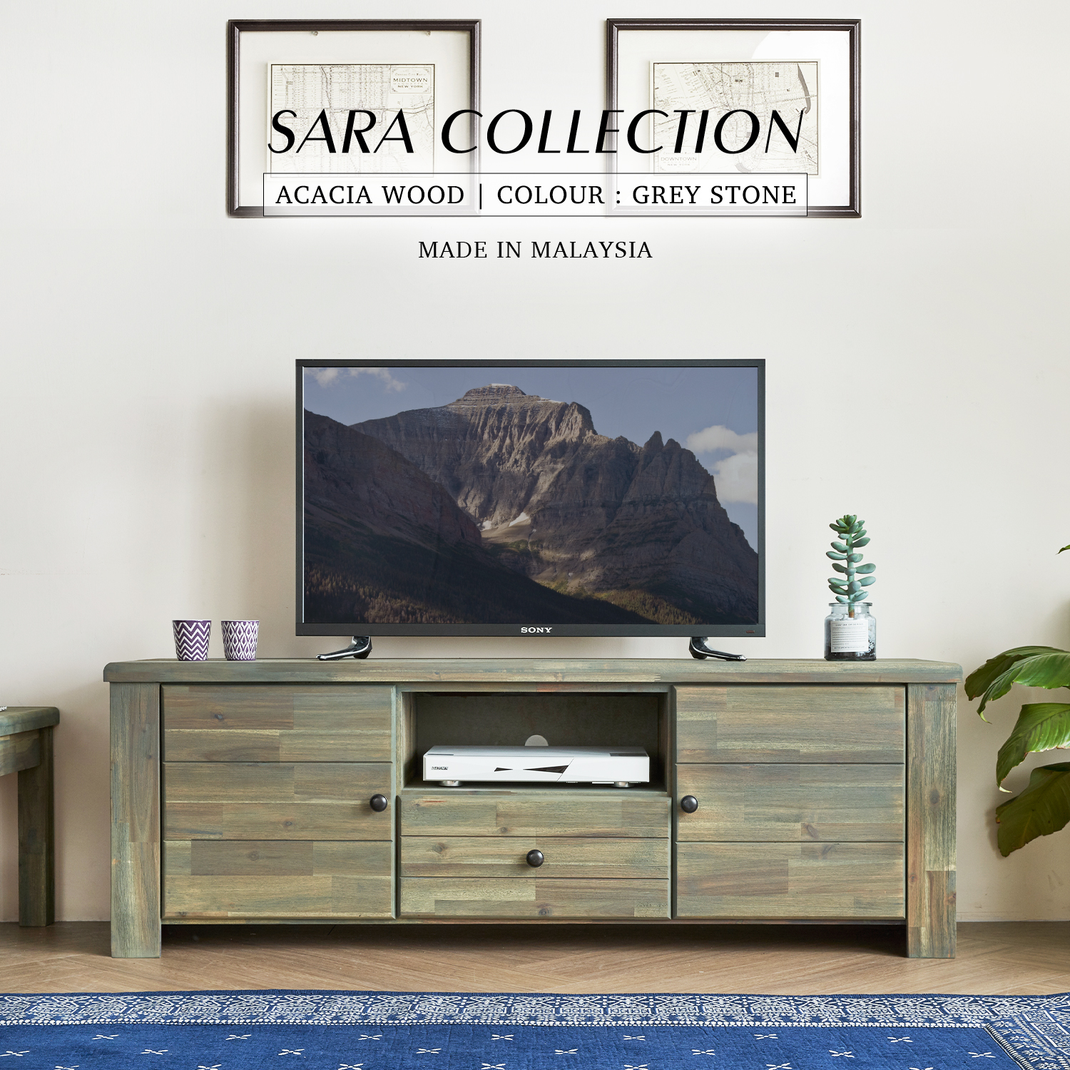 【H&D】莎拉鄉村系列實木電視櫃