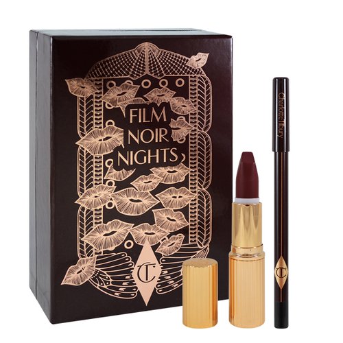 Charlotte Tilbury 影中之夜2件組-啞光革命霧面口紅#Opium Noir 3.5g+眼線筆 #Bedroom Black 1.2g)