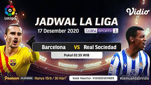 Jadwal Liga Spanyol Malam Ini Yang Bisa Disaksikan Lewat Vidio Laga Krusial Barcelona Vs Real Sociedad Bola Com Line Today