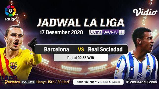 Jadwal Liga Spanyol Malam Ini Yang Bisa Disaksikan Lewat Vidio Laga Krusial Barcelona Vs Real Sociedad Bola Com Line Today