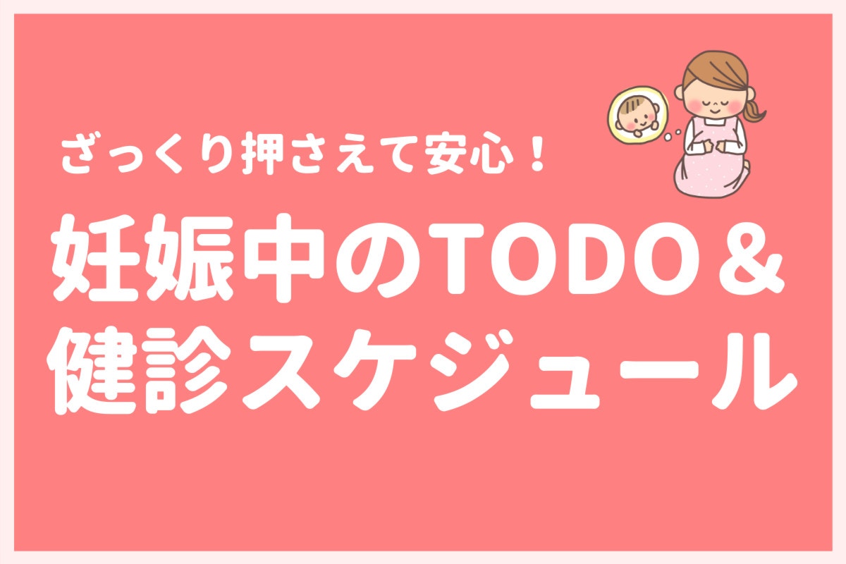 ざっくり押さえて安心 妊娠中のtodo 健診スケジュール