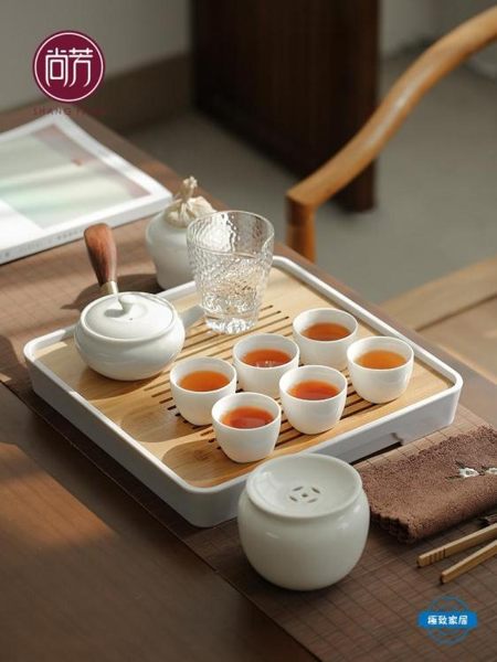 茶具 茶壺茶杯尚芳 日式茶壺茶具套裝家用 簡約辦公現代小泡茶陶瓷功夫茶具禪意