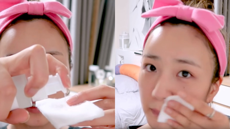 妝前保養STEP 1：精華液輕拍鎮靜