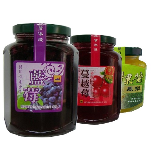 【朝日農業】手作果醬茶450g*3入組-蔓越莓*3