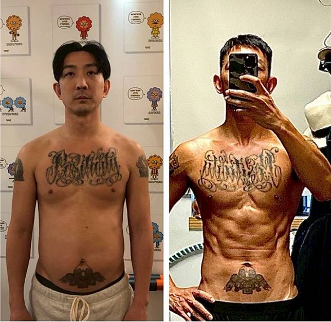 李璨琛苦練成功有腹肌 網民 紋身啲字體都靚返晒 娛樂on Line Line Today